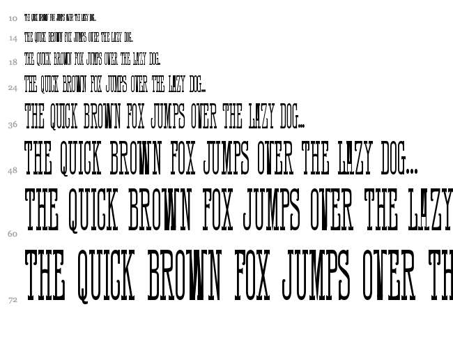 HFF Quick Draw font waterfall